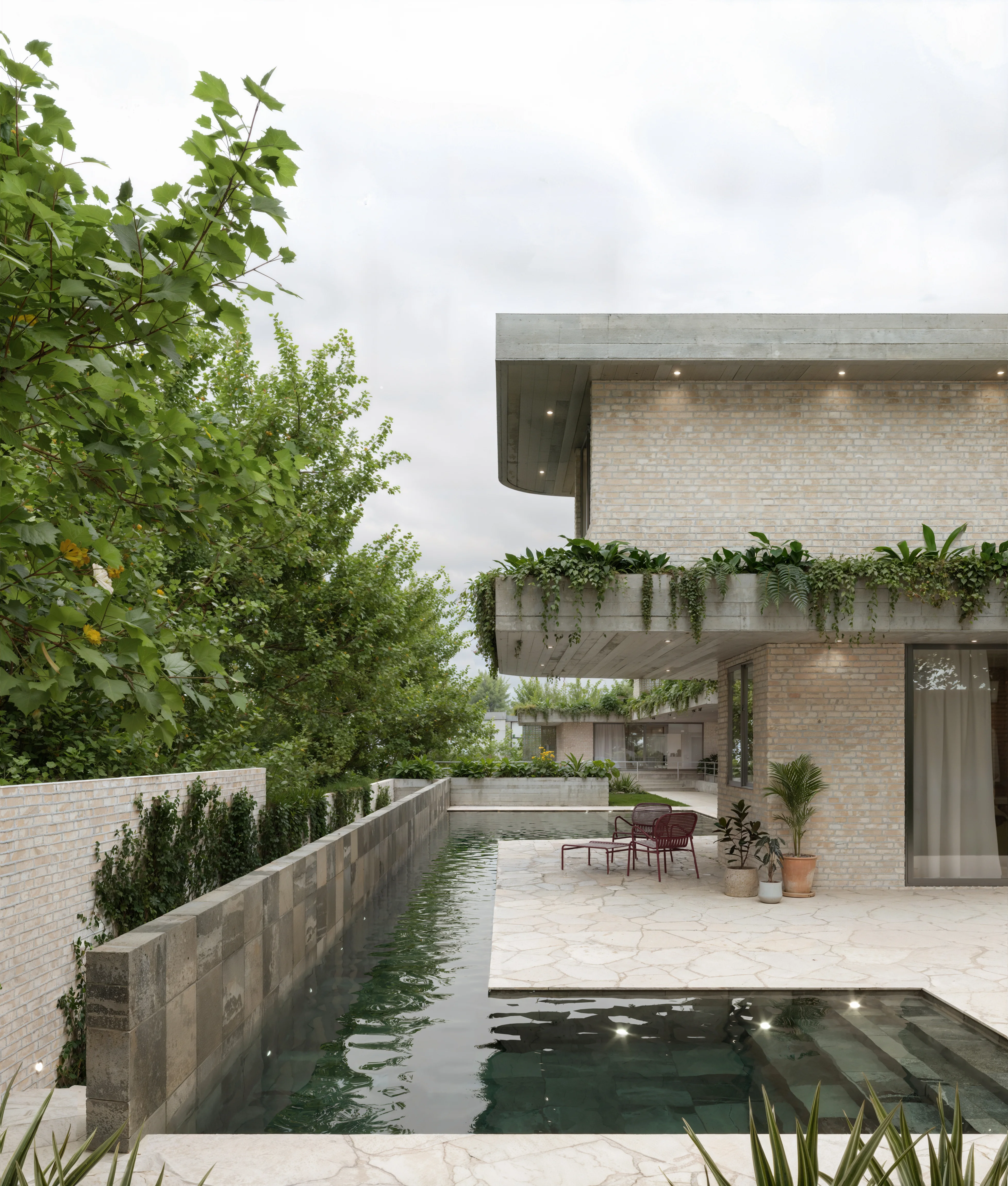 Architectural concrete facade